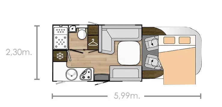 Foto de Autocaravana perfilada en Pontevedra
